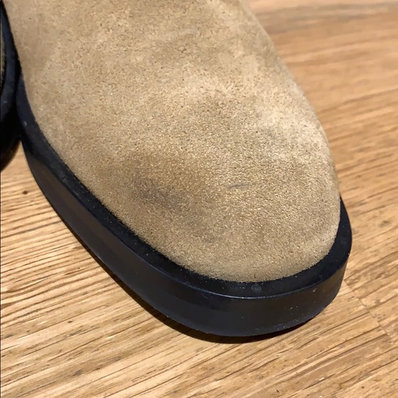 ACNE STUDIOS - Sand Beige Suede Ankle Boots - Picture 9 of 16